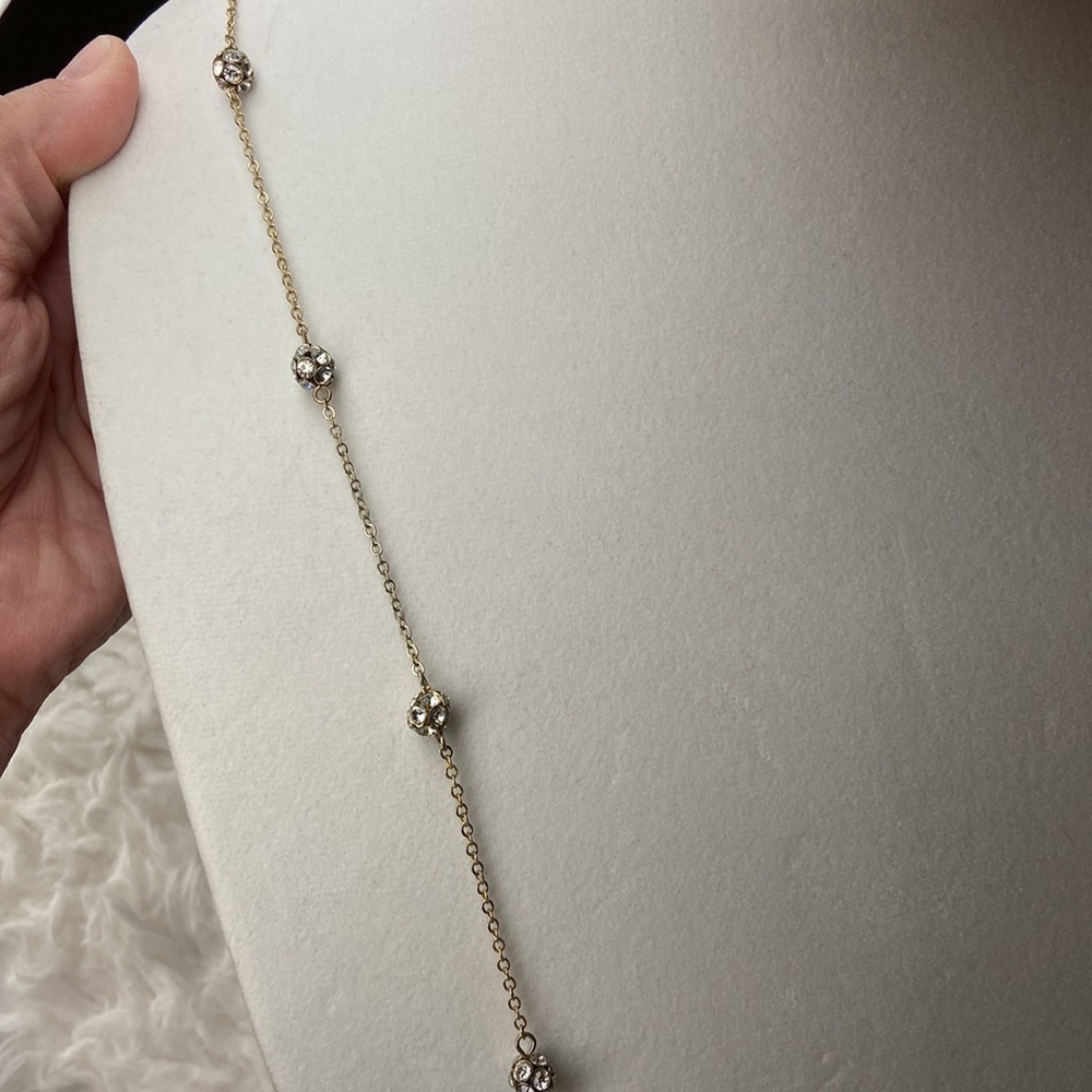 The Limited Gold And Rhinestone Necklace - Picture 6 of 7